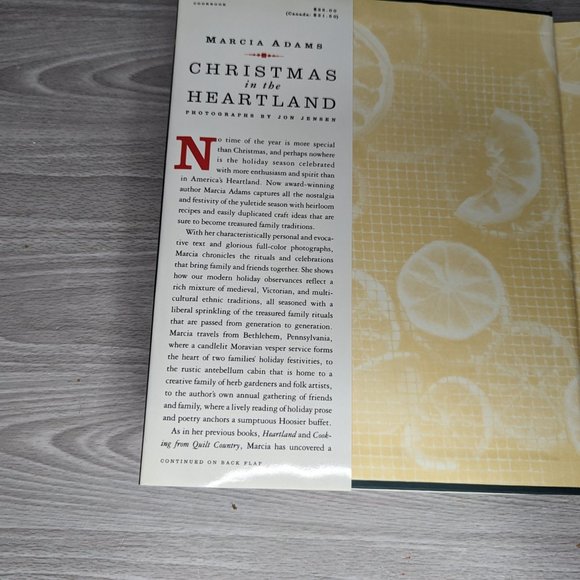 Christmas in the Heartland by Marcia Adams; Jon Jensen Hard Cover Book - Picture 4 of 8